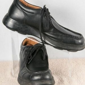 SKECHERS Men's 12 Black Leather Lace Up Oxford